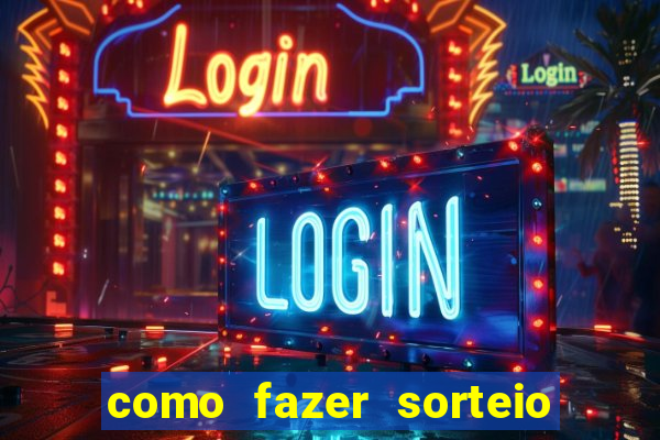 como fazer sorteio de cores online